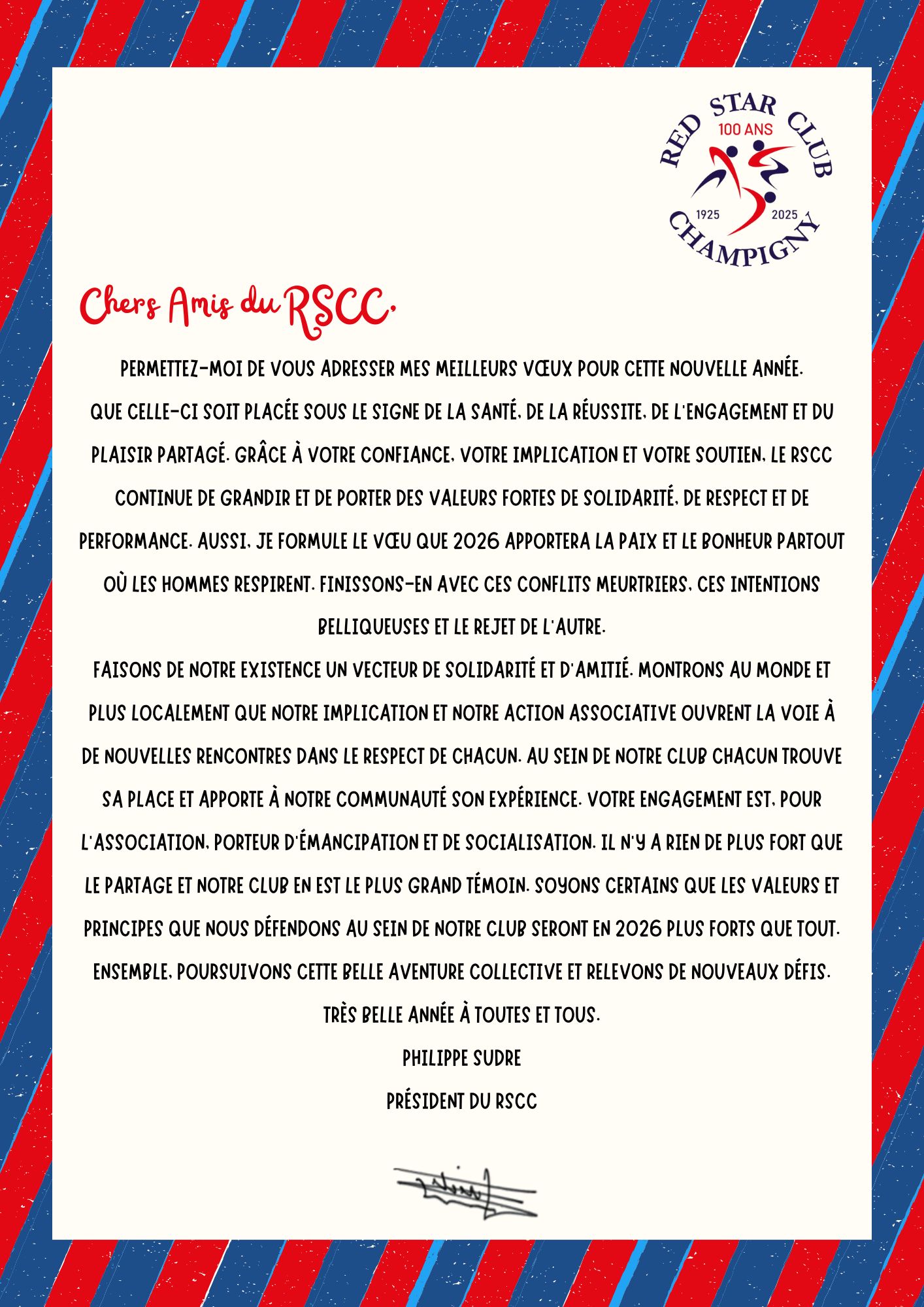 RSCC VŒUX DU PRÉSIDENT 2026